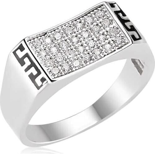 Original silver, Grecian Patterned Male ,Ring, Good Quality and Affordable Stony ,Rings Types