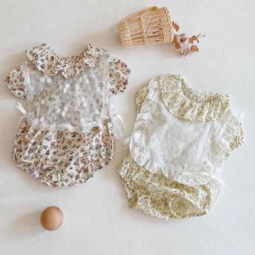 0-3Y Waistcoat Long Sleeve Floral Rompers Clothes For Newborn Baby Girl 2021 New Outfit Cute Infant Rompers Clothing for Babies