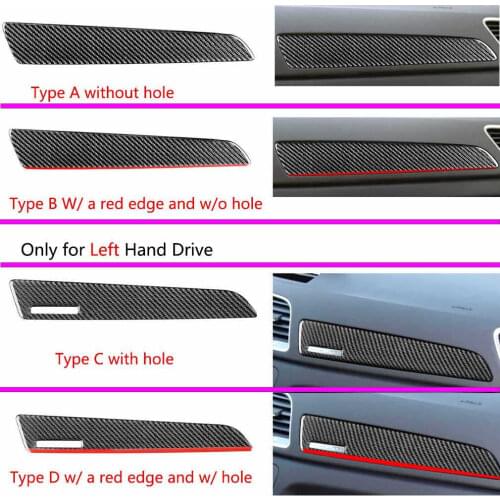 Carbon Fiber Door Panel Trim Cover Copilot Dashboard Panel For Audi Q3 13-18 LHD