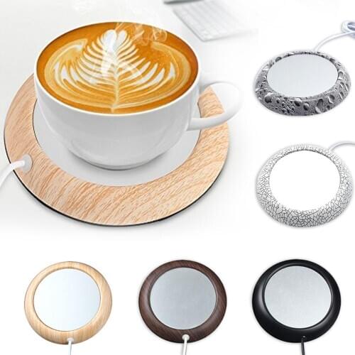 Portable USB Electric Heating Coasters Warm Cup Thermostatic Mat Pad Milk Tea Coffee Mug Placemat Hot Beverage Drink Cup Pad