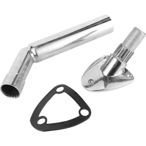 Boat Fishing Rod Pole Polished Holder Base Outrigger with Deck Mount Marine Yatch Pole Stainless Steel Hold Pipe Tube 40mm