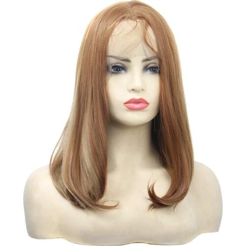 Silky Straight Synthetic Lace Front Wig 13*4 Heat Resistant For Women Fiber Hair Cosplay Daily Use