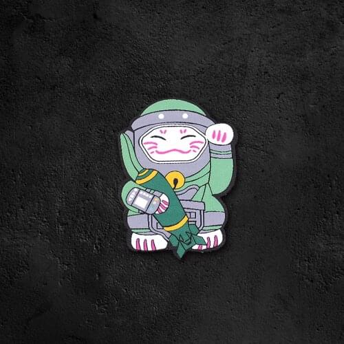 Spoke Cat Tactical Embroidery Patch Lucky Cat Military Velcro For Clothes Backpack Jeans Sticker DIY Appliqued Accessories