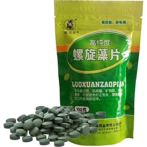 Spirulina Veggie Algae Wafers Tablets Catfish Tropical Bulk Fish Food Feed 100g L4MF