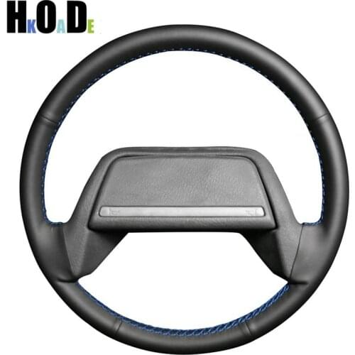 Hand-stitched Black Steering Wheel Cover Artificial Leather Car Steering Wheel Covers for Lada 2108-2115