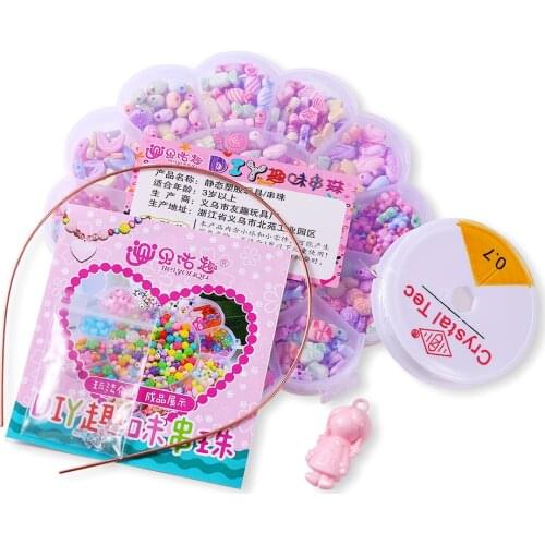 All Kinds Of Colorful Beads Set Box Children Star/butterfly Beaded Diy Bracelet Necklace Birthday Gift Jewelry Accessories