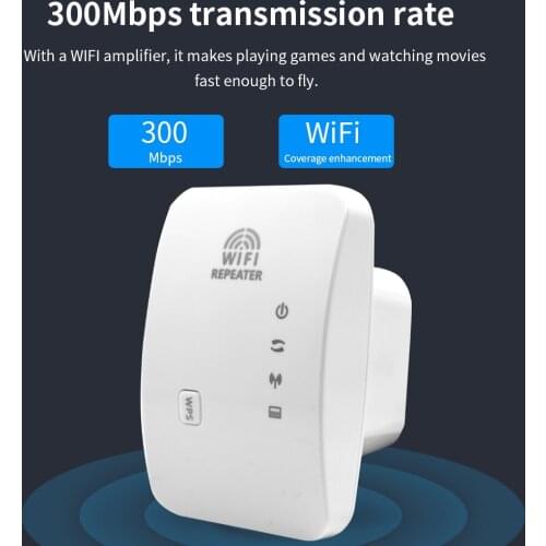 TISHRIC 2.4G Network Extender Router 300Mbps Wireless Repeater Wifi Repeater Wifi Booster Wi-fi Extender Signal Amplifier Router