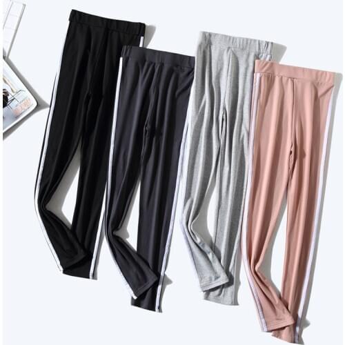 Leggings For Wome Winter Side Stripe Sports Fitness Plush Pants Thick Warm Stepping Leggings High Waist Pants Womens Pants