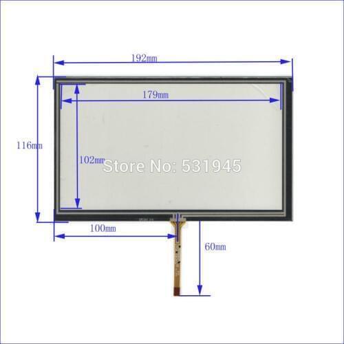 ZhiYuSun NEW 8 Inch Touch Screen 192*116 for industry applications 192mm*116mm for GPS GLASS ON AT080TN64