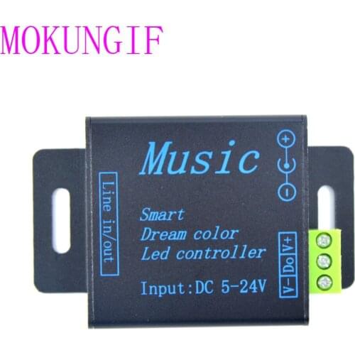 10pcs fast shipping New DC5-24V,250pixels Music controller Smart dream color music Controller for 5050 WS2812B WS2811 led strip