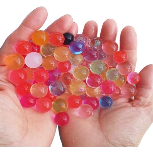 100Pcs Colorful Pearl Gel Ball Polymer Water Drop Gel Water Growth Ball Vase Plant Decoration Water Drop Water Ball Crystal Soil
