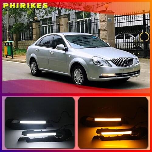 2pcs For Buick Excelle 2013-2015 White yellow blue Front Fog Lamp Day Light LED DRL daytime running light