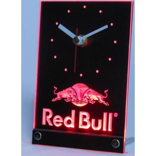 Tnc0469 Bull Engergy Drink Table Desk 3D LED Clock