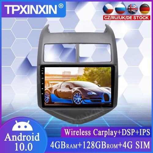 4+128G Android 10.0 For Chevrolet Aveo 2016-2017 Car GPS Navigation Multimedia Player Radio Tape Recorder Head Unit Auto Stereo