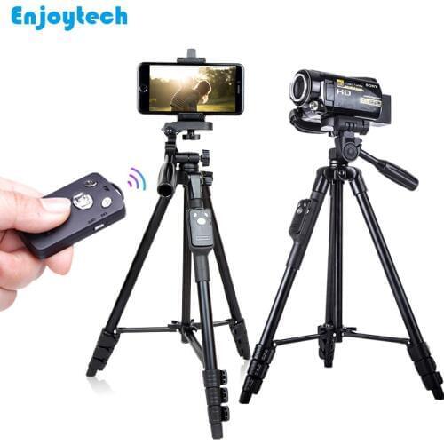 5218 Professional Tripod with Holder Bluetooth Remote for Iphone Samsung Xiaomi Phones Tripod Stand for Nikon/Canon DSLR Cameras
