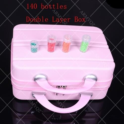 ARMYQZ 140 Bottles Diamond Painting Cross Stitch Accessories Tool Box Container Diamond Storage Full Square 5D Embroidery Mosaic