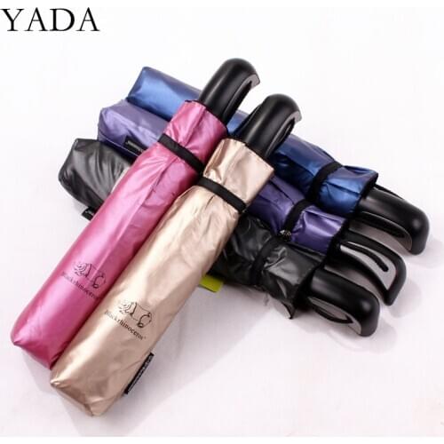 YADA INS Pure Business Star Inside Automatic Umbrella Women Man UV Rainproof Umbrella Parasol Rain Sun Light Umbrellas YD200294