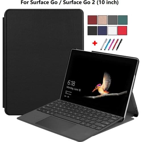 For Microsoft Surface Go 10 inch Tablet Case PU Leather Protective Shell Can Hold Keyboard for Surface Go Business Stand Cover