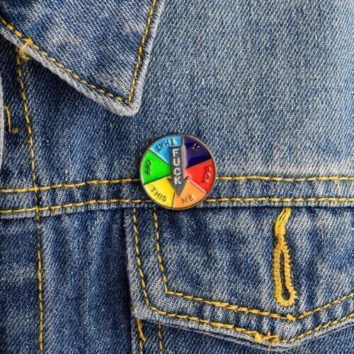 Colored Buttons Arrow Collar Badges Brooch for Woman Badge Shirt Enamel Pin Brooches for Men Metal Pin Jewelry Accesorios