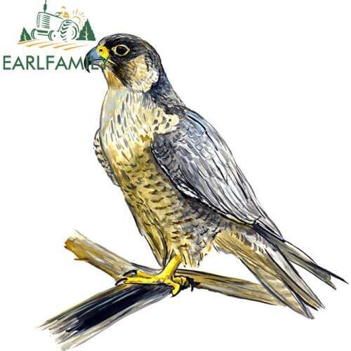 EARLFAMILY 13cm x 12.8cm Falcon Bird Sticker Decal Home Office Dorm Kitchen Wall Tablet CPU Cell Quality Car Stickers Graphic
