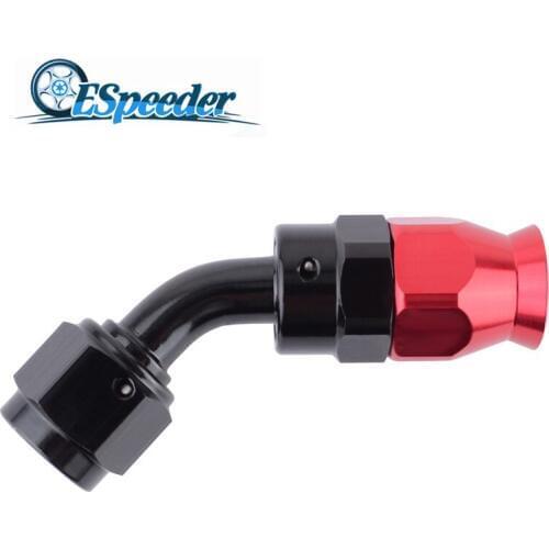 ESPEEDER AN10 PTFE Swivel Hose End 45DEGREE Reusable PTFE Fitting For Oil Fuel Line