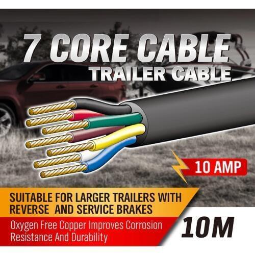 SEDY 10M 7 Core Trailer wiring Cable plug core tool cable 2.5mm Train Wire Caravan Plug Socket Wiring NARVA wire type tool cable