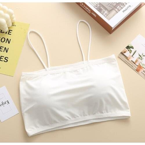 Summer Breathable Thin Ice Silk Seamless Wrapped Chest Strap Chest Pad Anti-fade Tube Top Underwear Womens Bottoming Camisole