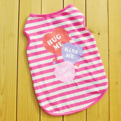 Summer Striped Dog Shirt Cotton Casual Pet Vest Comfortable Dog Costume Puppy T-Shirt Breathable Dog Clothes