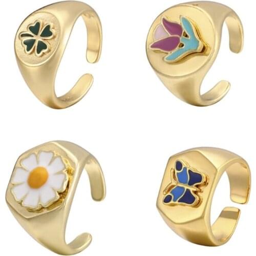 Fancy Ring Set Color Colorful Stylish Sophisticated PUNK Series Couple Party Adjustable Ring Daily Wear Anniversary Gift