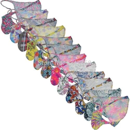 Low Waist Men Underwear Mens Cheeky Briefs Underwear Colorful Printed Birefs Brazilian Bikinis Sexy Underwear Masculino