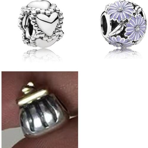 2021 New S925 Silver Lucky Bag, Purple Daisy, Heart-shaped Bead Bracelet Jewelry, High-quality Jewelry Accessories For Ladies