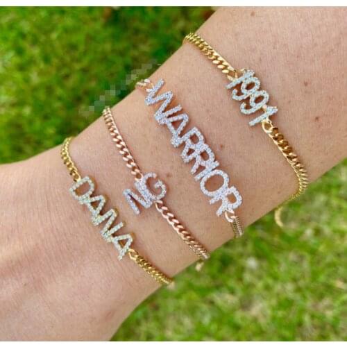 New Handmade Jewelry Fashion European And American Custom Stainless Steel Letters Bracelet Holiday Gift