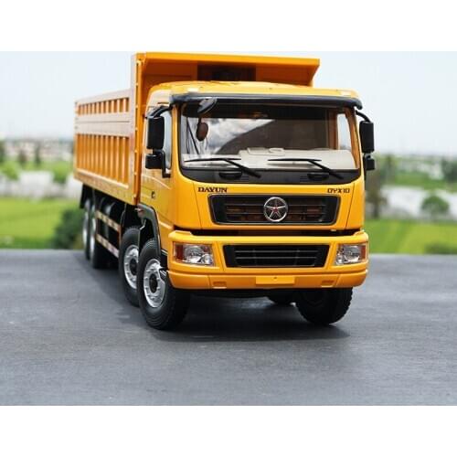 Original factory 1:24 Dayun DYX3311 diecast heavy truck dump truck model,8*4 Engineering machine alloy vehicl model toy gift