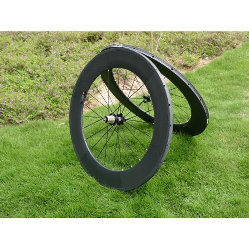 FLX-WS-TW8 Full Carbon 700C Road Bike Tubular Wheelset Depth 88mm Toray Carbon Wheel Rim Basalt Brake Side Width 23mm