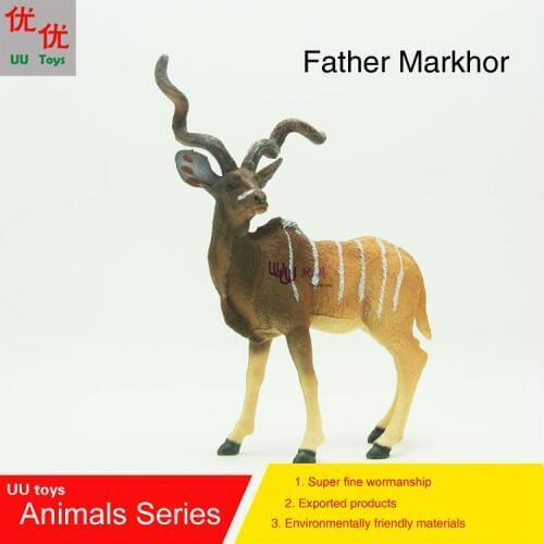 Hot toys:Father Markhor Simulation model Animals kids toys children educational props