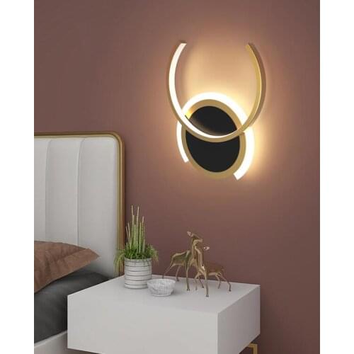 Simple modern creative personality corridor aisle wall lamp square bedroom bedside lamp Nordic lamps