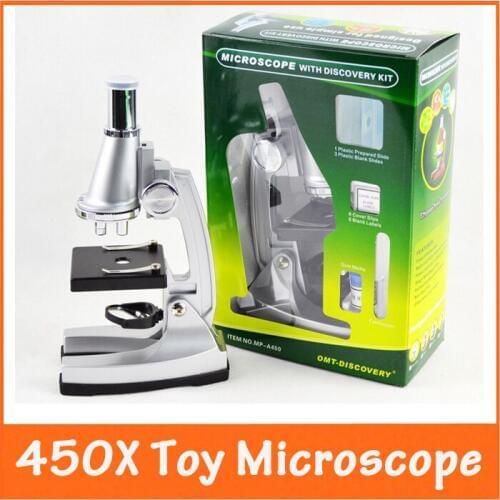 Christmas Gift Max. 450X Power Intellectual development Science Toy Children Kids Educational Microscope Magnifier for Students
