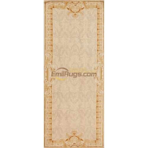 Savonnerie Style Hand Knotted Wool Pile Area Rug Embroidered Curtains Chinese Wool Carpets Natural Sheep Wool