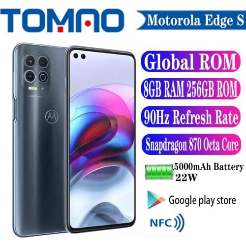 Global Rom Motorola Moto Edge S 5G Smartphone 6.7" 90Hz 6GB 8GB RAM 128GB 256GB ROM Snapdragon 870 64MP Main camera 5000mAh NFC