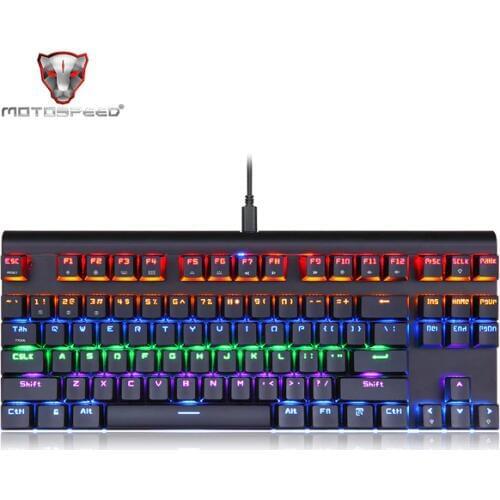 MOTOSPEED K83 USB Wired Profession Game Mechanical Keyboard Bluetooth Wired Dual-mode with LED Light 87 Keys For all systems