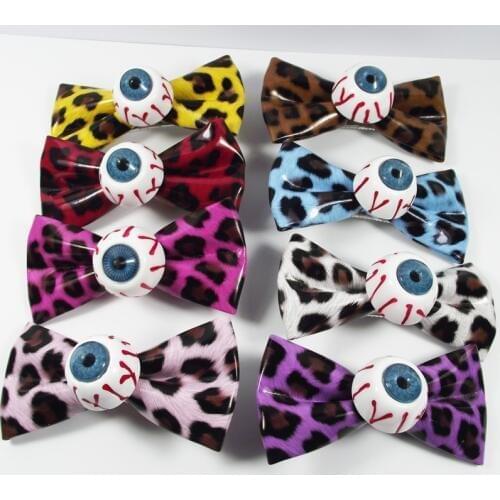1piece Free Shipping zipper bowknot leopard print hairpin headband side-knotted clip hair pin hair rope Eyes Hair Clip