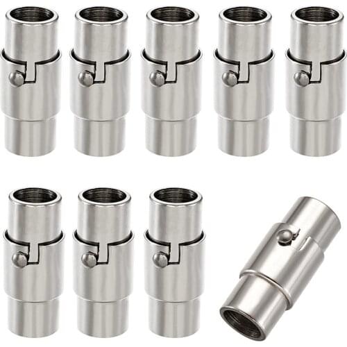 1Set Smooth 304 Stainless Steel Screw Clasps For DIY Bracelet Necklace Jewelry End Connector Accessories