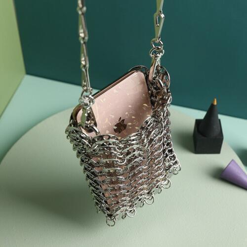 2019 new sequin web celebrity with the same chain cross shoulder cross shoulder mobile phone bag womens bag