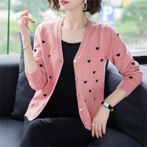 Cardigan Women Button Black Houndstooth Cardigan 2021 Long Sleeve Sweater Autumn Winter Knitted Loose Oversized Jumper Casual