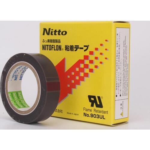 100Rolls/Lot High Quality Nitto Denko Tape 903UL Nitoflon Silicone Adhesive Tape (T0.08mm*W19mm*L10m)