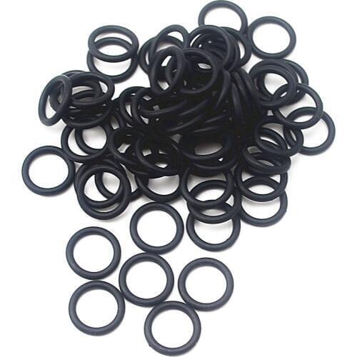 100Pcs Black "O" Type Sealing Rubber Ring Gaskets 5/6/7/8/9/10/11/11.5/12/12.5/13 *2 MM