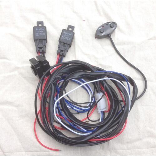 12v 260w Car Motorcycle light on off power switch relay harness set 2x 40A for Halogen/HID Xenon/Led Spot head fog light Led bar