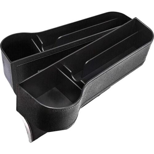2PCS Car Seat Storage Box Console Side Pocket Coin Phone Organizer Cup Holder
