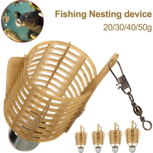 20g/30g/40g/50g Carp Fishing Bait Feeder Lure Holder Trap Fishing Bait Cage Basket Fishing Lure Cage Fishing Accessories