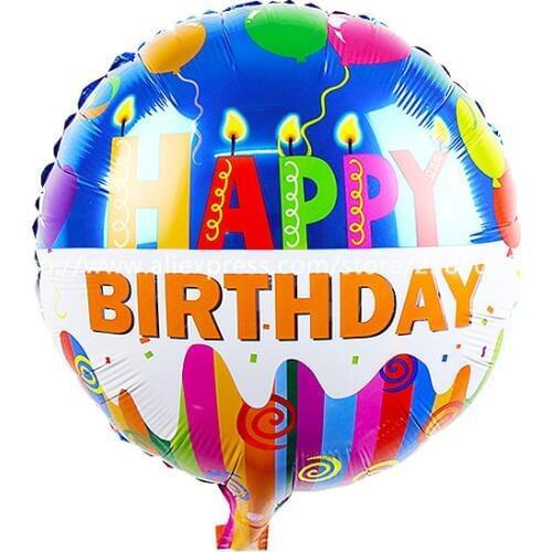 25pcs/lot 18inch happy birthday cake foil balloons children birthday decoration globos Happy birthday party decoration supplies